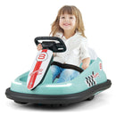 6V Electric Kids' Ride-On Bumper Car with 360° Spinning - Green - product detail 5