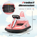 6V Electric Kids' Ride-On Bumper Car with 360° Spinning - Pink - product detail 3