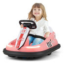 6V Electric Kids' Ride-On Bumper Car with 360° Spinning - Pink - product detail 5