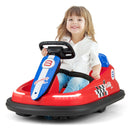 6V Electric Kids' Ride-On Bumper Car with 360° Spinning - Red - product detail 5