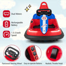 6V Electric Kids' Ride-On Bumper Car with 360° Spinning - Red - product detail 8