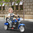 6V Kids Motorcycle 3-Wheel with Headlight and Horn White - Blue - product detail 10