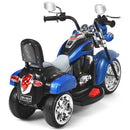 6V Kids Motorcycle 3-Wheel with Headlight and Horn White - Blue - product detail 2