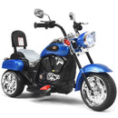6V Kids Motorcycle 3-Wheel with Headlight and Horn White - Blue - product detail 4