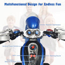 6V Kids Motorcycle 3-Wheel with Headlight and Horn White - Blue - product detail 7