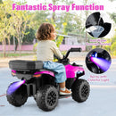 6V Kids' Ride-On ATV with Music and Spray Function - Pink - product detail 3
