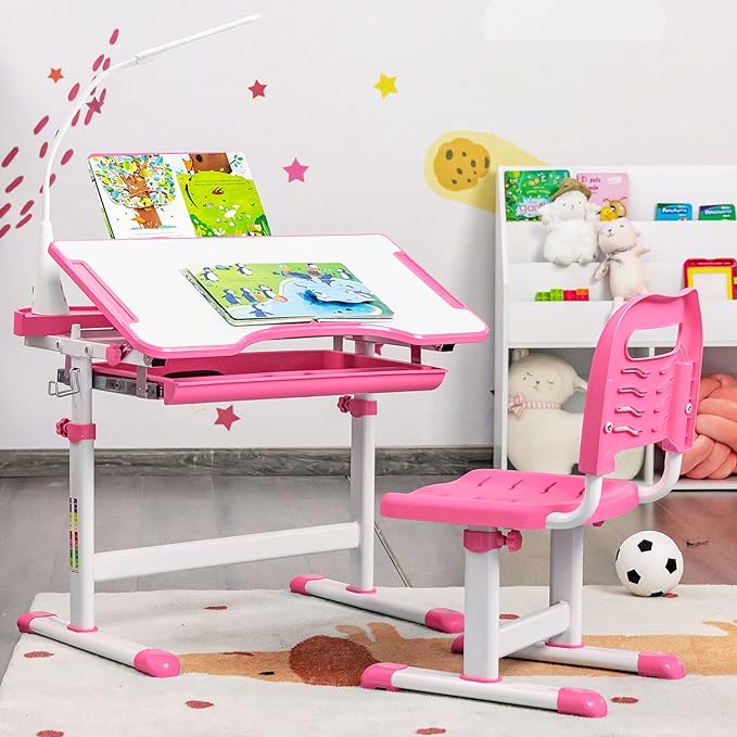 Rever Bebe Adjustable Kids Study Table and Chair Set