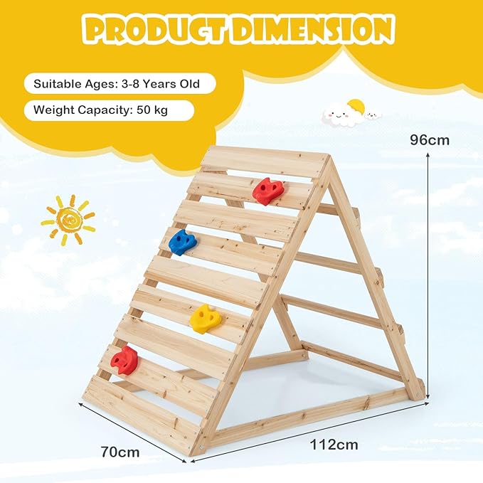 Rever bebe Double Sided Triangle Climber Playset