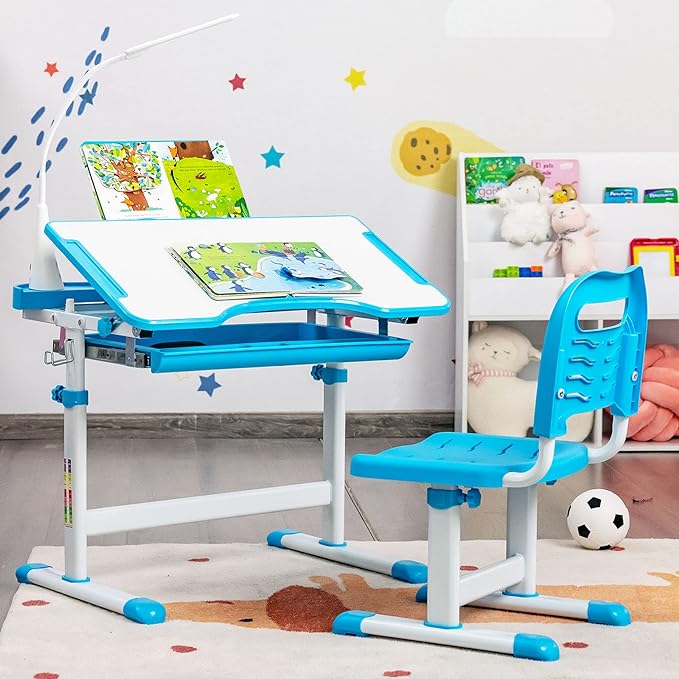 Rever Bebe Adjustable Kids Study Table and Chair Set