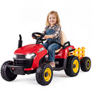 24V Ride-On Tractor with Tiltable Detachable Trailer Remote and LED - Red - product detail 3