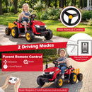24V Ride-On Tractor with Tiltable Detachable Trailer Remote and LED - Red - product detail 7