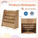 4-Tier Kids Wooden Bookshelf with Deep Compartments – product image 7