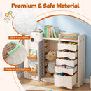 Dinosaur Toy Storage with 5 Bins and 3-Tier Bookshelf for Kids – product image 9