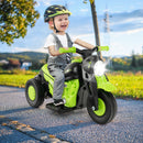 Electric Kid Ride-On Motorcycle with Bubble Maker and Music Button - Green - product detail 1