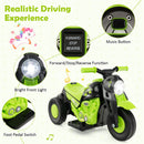 Electric Kid Ride-On Motorcycle with Bubble Maker and Music Button - Green - product detail 6