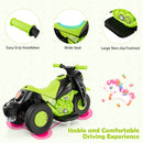 Electric Kid Ride-On Motorcycle with Bubble Maker and Music Button - Green - product detail 8