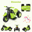 Electric Kid Ride-On Motorcycle with Bubble Maker and Music Button - Green - product detail 4