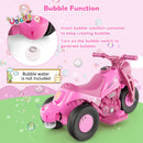 Electric Kid Ride-On Motorcycle with Bubble Maker and Music Button - Pink - product detail 10