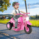 Electric Kid Ride-On Motorcycle with Bubble Maker and Music Button - Pink - product detail 1