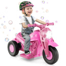 Electric Kid Ride-On Motorcycle with Bubble Maker and Music Button - Pink - product detail 3