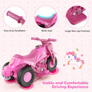 Electric Kid Ride-On Motorcycle with Bubble Maker and Music Button - Pink - product detail 8