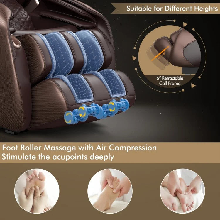 Relaxe Zero-Gravity Shiatsu Massage Chair With Heating (SL-Track)