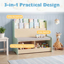 Kids Reading Nook with Bench, Toddler Toy Storage Organizer – product image 6