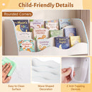 Kids Toy Storage Organizer, Wooden Montessori Bookshelf with 2 Rolling Drawers, Toddler Storage Cabinet – product image 5