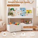 Kids Toy Storage Organizer, Wooden Montessori Bookshelf with 2 Rolling Drawers, Toddler Storage Cabinet – product image 6