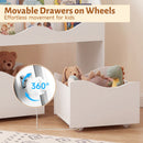 Kids Toy Storage Organizer, Wooden Montessori Bookshelf with 2 Rolling Drawers, Toddler Storage Cabinet – product image 7
