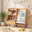 Kids Bookshelf and Toy Storage Organizer with 5 Fabric Pockets and Metal Legs – product image 9