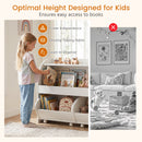 Kids Toy Storage Organizer, Toddler Wooden Montessori Toy Storage Shelf with 2 Rolling Drawers – product image 8