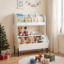 Kids Toy Storage Organizer, Wooden Montessori Bookshelf with 2 Storage Bins and Open Shelf – product image 5
