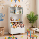 Kids Toy Storage Organizer, 3-Tier Wooden Bookshelf with 2 Anti-Toppling Devices, Top Surface – product image 7