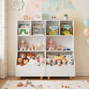 Kids Toy Storage Organizer, 3-Tier Wooden Bookshelf with 2 Anti-Toppling Devices, Top Surface – product image 3