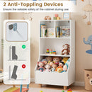 Kids Toy Storage Organizer, 3-Tier Wooden Bookshelf with 2 Anti-Toppling Devices, Top Surface – product image 8