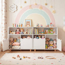 Kids Toy Storage Organizer, Wooden Bookshelf with 2 Anti-Toppling Devices, Top Surface – product image 3