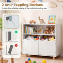 Kids Toy Storage Organizer, Wooden Bookshelf with 2 Anti-Toppling Devices, Top Surface – product image 5