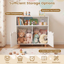 Kids Toy Storage Organizer, Wooden Bookshelf with 2 Anti-Toppling Devices, Top Surface – product image 7