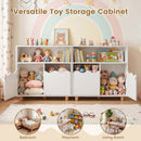 Kids Toy Storage Organizer, Wooden Bookshelf with 2 Anti-Toppling Devices, Top Surface – product image 10