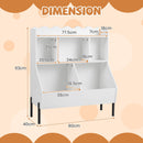 Kids Toy Storage Organizer, Wooden Montessori Bookshelf with 5 Storage Cubes, Toddler Storage Cabinet – product image 4