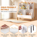 Kids Toy Storage Organizer, Wooden Montessori Bookshelf with 5 Storage Cubes, Toddler Storage Cabinet – product image 7