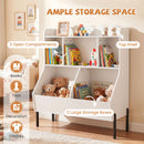 Kids Toy Storage Organizer, Wooden Montessori Bookshelf with 5 Storage Cubes, Toddler Storage Cabinet – product image 8
