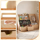 Toy Storage Organizer, Kids Bookshelf with Flip-up Blackboard, Open Shelves – product image 10