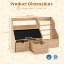 Toy Storage Organizer, Kids Bookshelf with Flip-up Blackboard, Open Shelves – product image 3