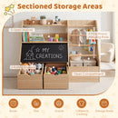 Toy Storage Organizer, Kids Bookshelf with Flip-up Blackboard, Open Shelves – product image 4