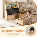 Toy Storage Organizer, Kids Bookshelf with Flip-up Blackboard, Open Shelves – product image 6