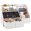 Toy Storage Organizer, Kids Bookshelf with Flip-up Blackboard, Open Shelves – product image 11