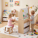 4-in-1 Wooden Kids Art Table and 2 Chairs Set product image 1