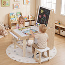 4-in-1 Wooden Kids Art Table and 2 Chairs Set product image 2